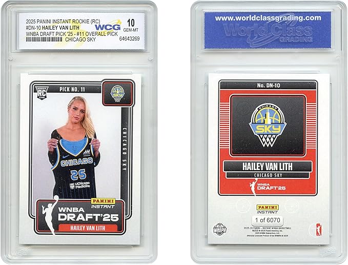 2025 Panini Hailey Van Lith WNBA Draft Pick #11 Rookie Card #DN-10 - Graded GEM Mint 10