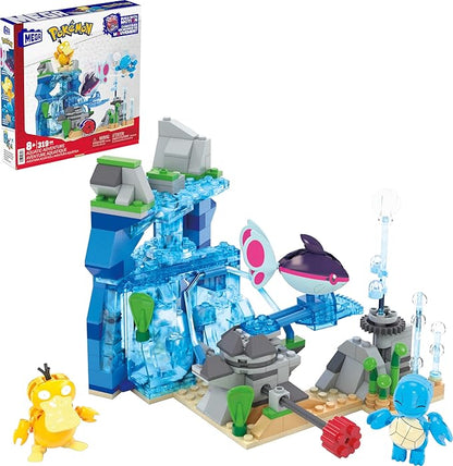 MEGA Pokémon Building Toys Set Aquatic Adventure with 319 Pieces 2 Poseable Characters for Kids