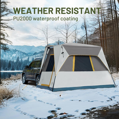 Timber Ridge 5 Person Truck-Bed-Tents SUV Camping Tent with Rainfly & Storage Bag 10' W X 8' L X 7.1' H Khaki