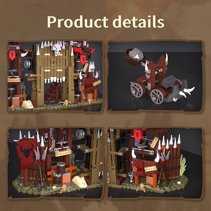 Horde Building Set Toy Buildings Blocks for Adults Teens DIY Craft Orcs of The Hordes Model Kits for Adult Boys Girls 14+ Home Office Art Decor Holiday Christmas Birthday Gift 1279PCS