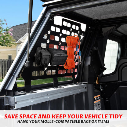 SAUTVS Rear Window Molle Panels for Polaris XPEDITION ADV/ ADV5 2024+, Aluminum Molle Panels of Rear Side Windows for Polaris XPEDITION ADV/ ADV5 2024+ Accessories (One Pair)