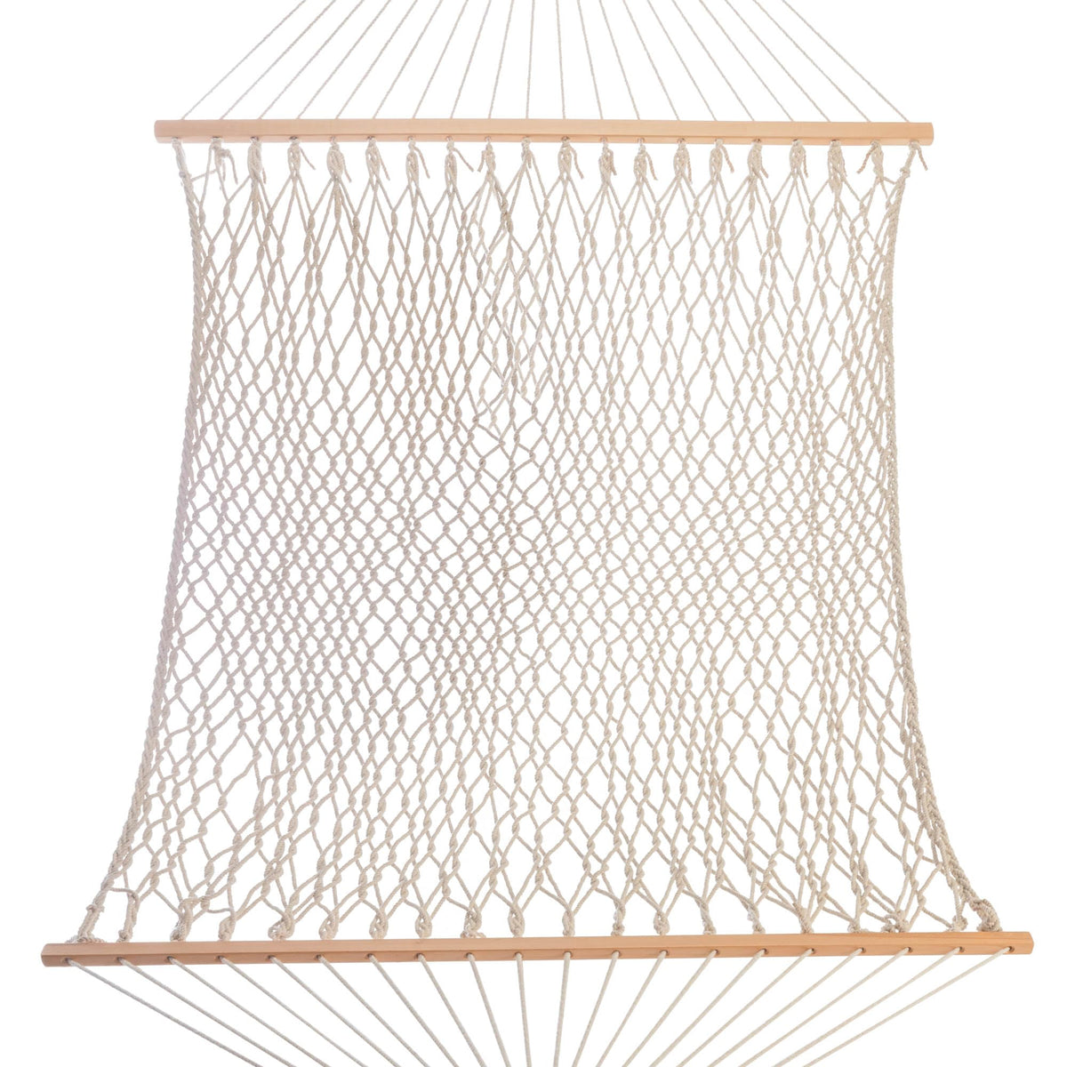 Castaway Living 13 ft. Double Traditional Hand Woven Cotton Rope Hammock – 2-Person, 450 lb Capacity, Free Extension Chains & Tree Hooks, Designed in The USA