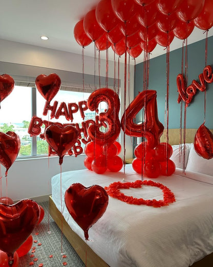 Red Number 19 Balloon 40 inch, 19 Number Balloons, 19th Red Birthday Decorations, 19 Year Old Girls Boys Party Supplies