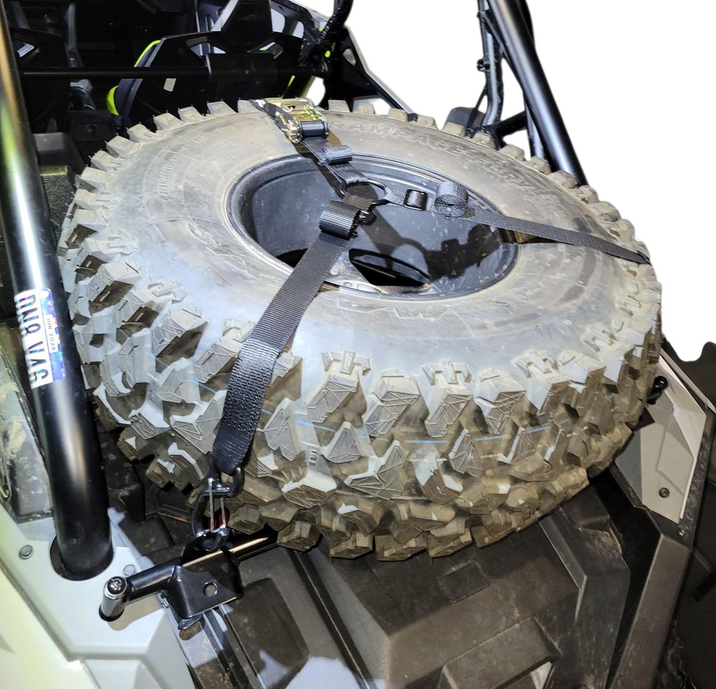 Polaris RZR, Pro XP, Turbo R, Pro R Spare Tire Mount with Dual Flag Mounts, 2020-2024