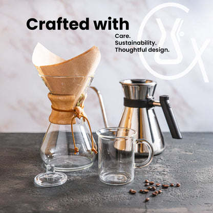 Chemex Ottomatic Pour Over Coffee Maker Set, 40 oz Capacity – Automatic Pour Over Machine with 6 Cup Glass Coffeemaker, Specialty Drip Brewer, Barista Quality Coffee System