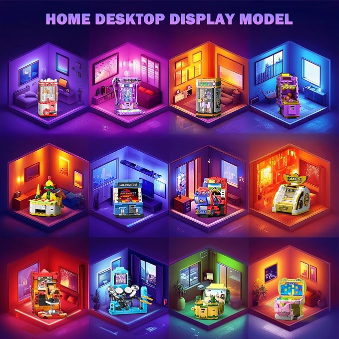 NUTCRACKER 12 in1 Game Console Building Set for Adults Mini Friends Game Console Toy Building Set Party Favors for Goodie Bags Easter Birthday Gifts（1228 Pieces）