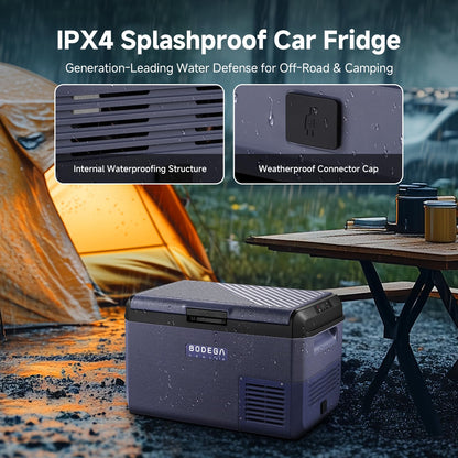 BODEGA 12 volt Car Refrigerator - 26QT Portable Freezer IPX4 Waterproof Car Fridge Electric Cooler Ultra-Quiet for Truck Van Camping Travel 12/24V DC 110~240 Volt AC,-4℉~68℉