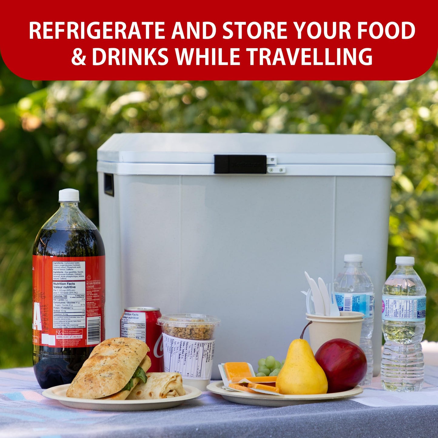 Koolatron 12V Iceless Cooler & Warmer – Portable 29 qt Electric Cooler/Nevera Portátil Eléctrica for Car Truck Camper Boat Hard Sided Mini Fridge for Camping Picnic Travel Lunch Food Drinks Office