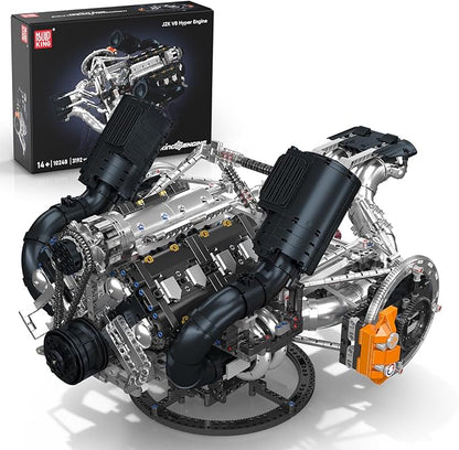 Mould King 10248 V8 Engine Model That Works Build Your Own Cars Combustion Battery/Motor Blocks Sets for Adults 14+ STEM Toy Gift for Display Collection(3192 Pcs)