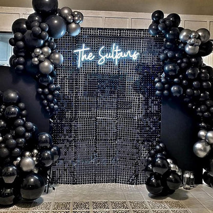 PartyWoo Black Balloons - 140-Piece Arch Kit with Various Sizes for Baby Showers, Birthdays & More