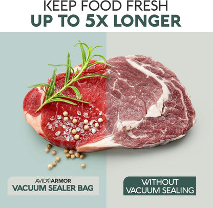 Avid Armor Vacuum Sealer Bags - Heavy Duty 8x25 Rolls | BPA-Free Food Storage & Meal Prep Bags