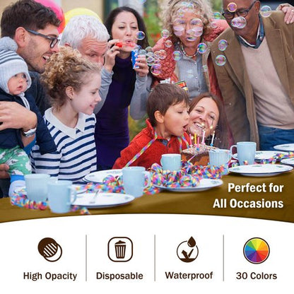 Exquisite Party Solids 6-Pack Premium Plastic Tablecloth 54in. x 108in. Rectangle Plastic Table Cover - Gold