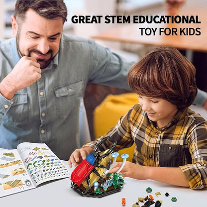 Ideas Insect Collection Toys Bug Building Set with Life-Size Blue Morpho Butterfly Hercules Beetle Dragonfly and Chinese Mantis Display Models Nature Décor Gifts for Adults Boys Girls