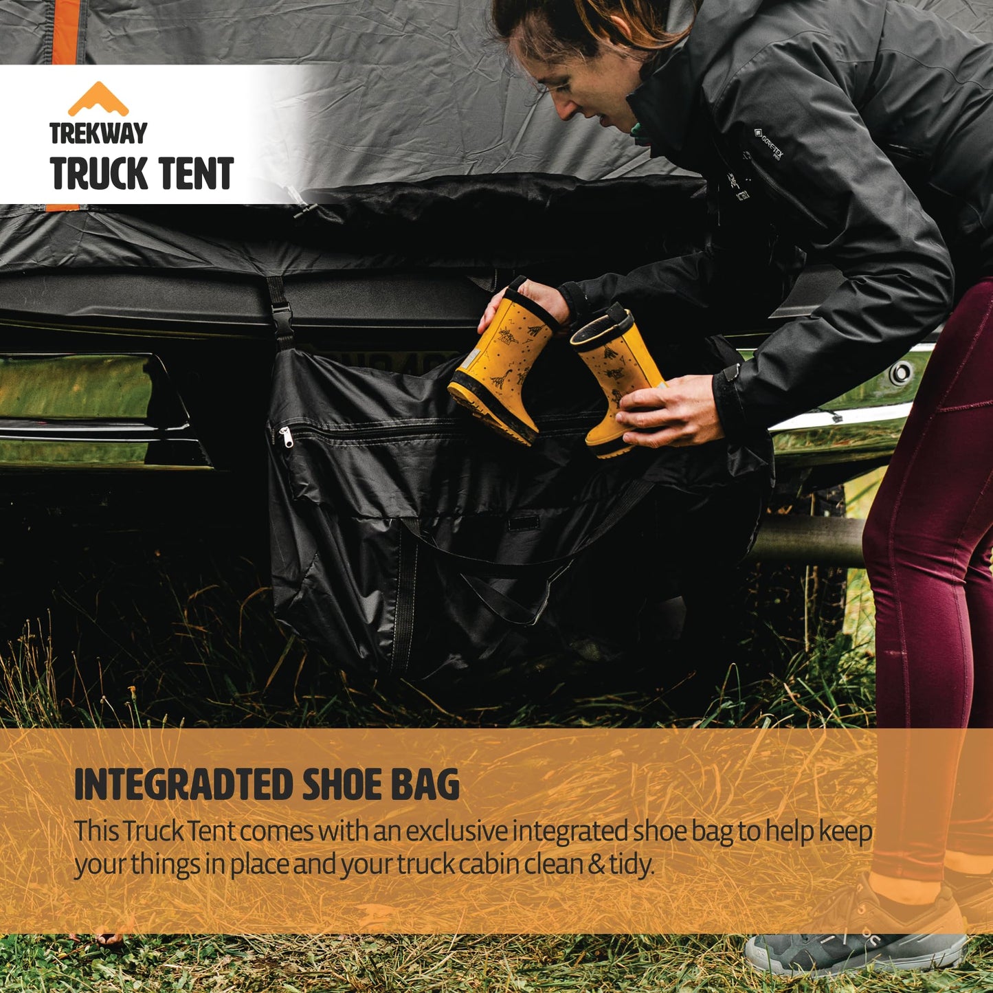 Offroading Gear 6.5ft Truck Bed Camping Tent w/Awning | Waterproof | Portable | Compatible with F150| Ram| Sierra| GMC| Nissan| Etc.