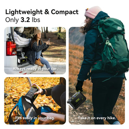 MARBERO 88.8Wh Solar Generator with 21W Solar Panel Included Portable Power Station 80W 110V 120W Max for Camping Outdoor Hiking Fishing Emergency