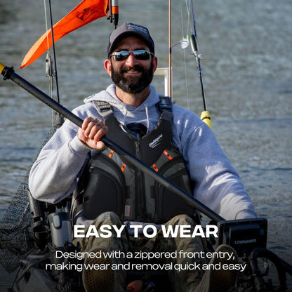 Stohlquist Keeper Fishing Lifejacket, USCG/Transport Canada Approved PFD (Gray, Medium)
