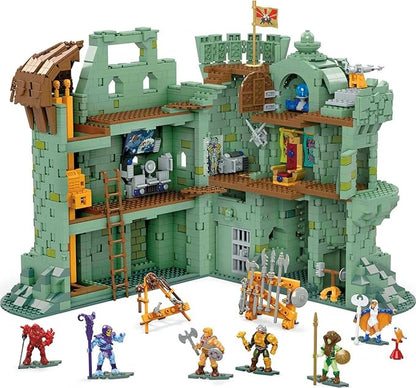 MEGA Masters of The Universe Building Set Castle Grayskull with 3508 Pieces 6 Poseable Micro Action Figures 13+ Inches Tall for Adult Collectors