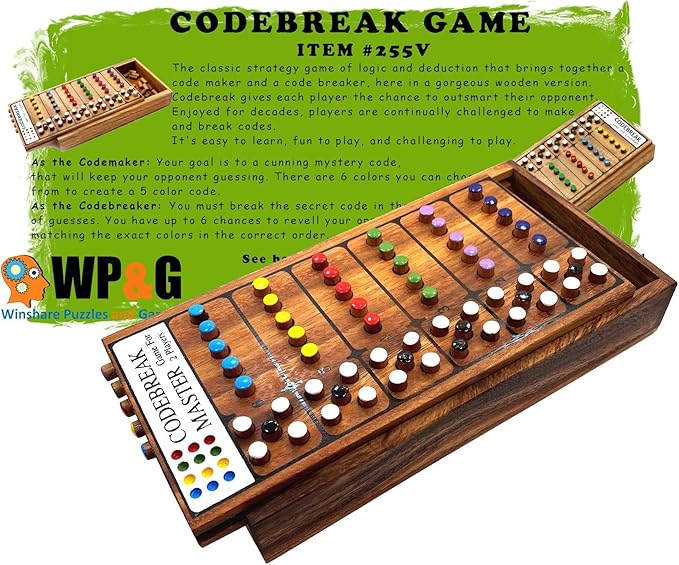 Codebreak Game Top Strategy Wooden Board Games for Age 12+ and Adults