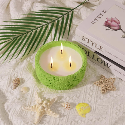 Viyffo 20oz Large Scented Candle - Sage & Bergamot, 3 Wick Non Toxic Soy Candles for Women & Men, Matte Green Ceramic Jar, Luxury Home Fragrance, Elegant Room Decor & Premium Gift