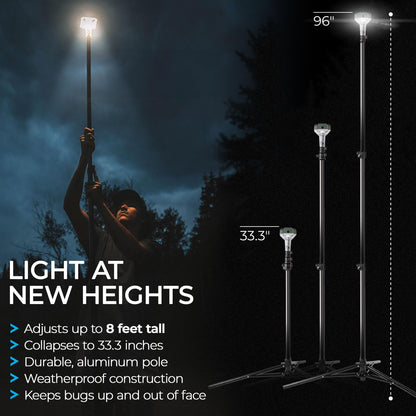 Devos Outdoor LightRanger 800 Lumen Rechargeable Telescoping LED Lantern Bundle with 800 Filter KIt