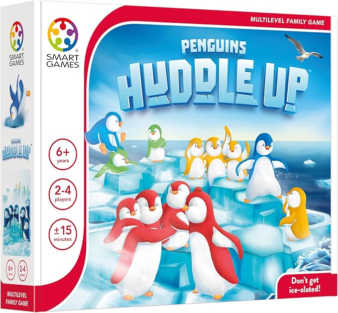 SmartGames Penguins Huddle Up Strategy Game Family Logic Challenge Adventure Ages 6+