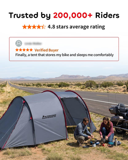 2 Person Camping Tent Motorcycle Tent Waterproof Instant Family Tents Lightweight Motorcycle Storage Shelter for for Backpacking Hiking Easy Setup