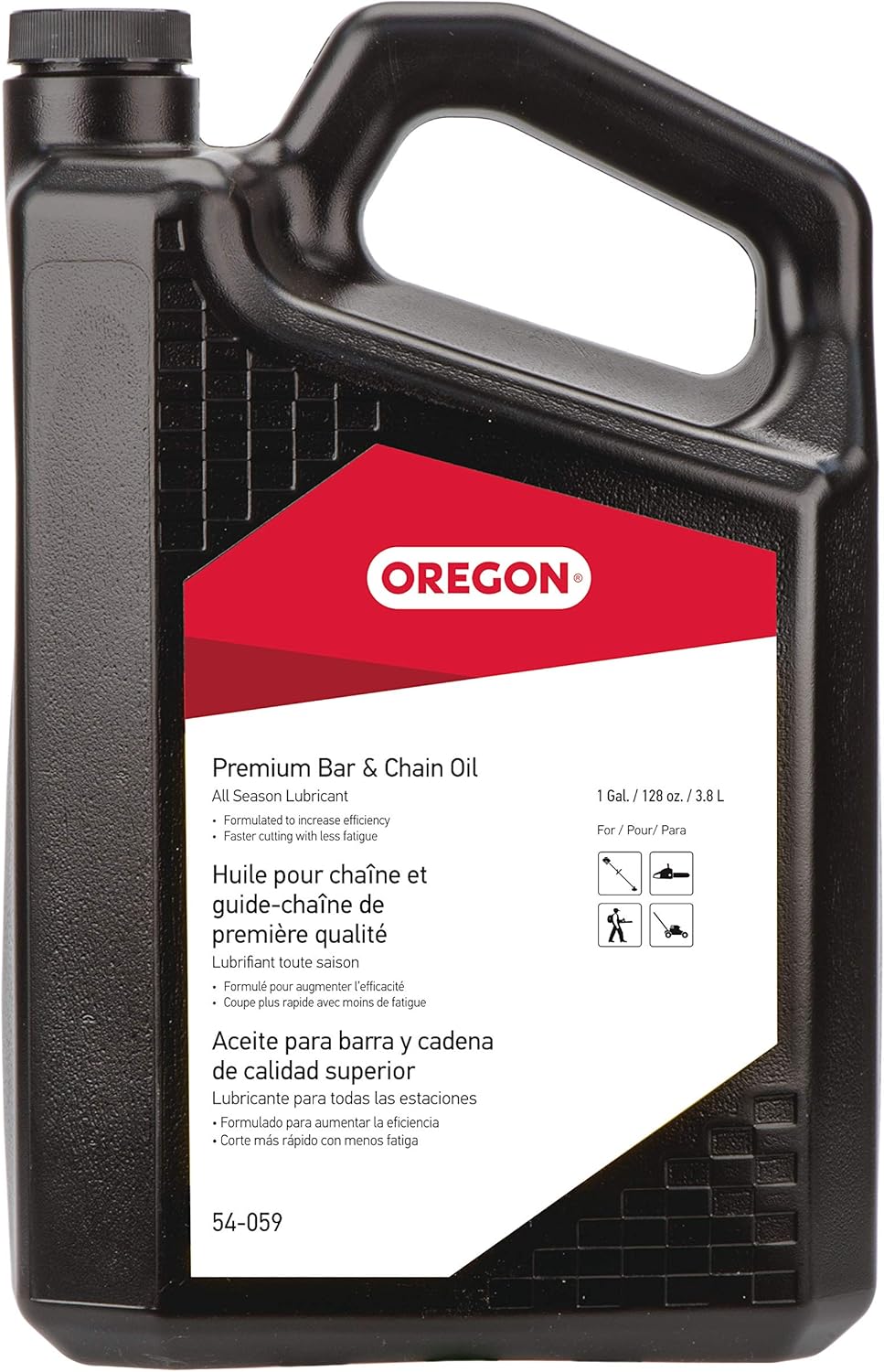 Oregon 54-059 Premium Chainsaw Bar and Chain Oil - 1 Gallon (128 fl. oz / 4500 ml)