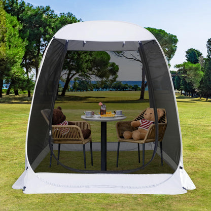 LEEDOR® Pop Up Screen House, 2-3 Person Outdoor Screen Tent, Camping Screen Room with Carry Bag, Screen Gazebo with Mosquito Netting, Instant UV Resistant Sun Shelter for Garden, Patio, Backyard 6'x6'