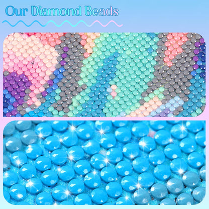 German Shorthaired Pointer Diamond Art Painting Kits for Adults, Dog Playing in Water DIY Diamond Painting Set, Diamond Painting Pictures Home Wall Decor Entrance Decorations 12x16 inch