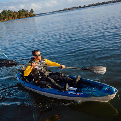 Pelican Sentinel 100XP - Angler Sit on top Fishing Kayak - Iris - Lightweight - Ergocast XP™ Seating System - 10 ft