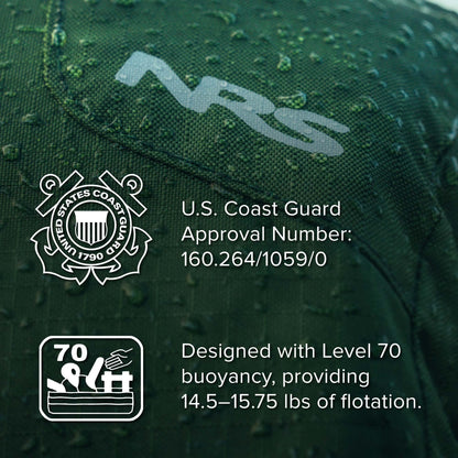 NRS Chinook Personal Floatation Device - Forest, X-Small/Medium