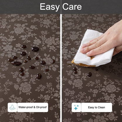 Smiry Rectangle Table Cloth, Waterproof Heavy Duty Vinyl Tablecloths, Wipeable Washable Table Cover for Kitchen and Dining Room (Coffee, 60" X 140")