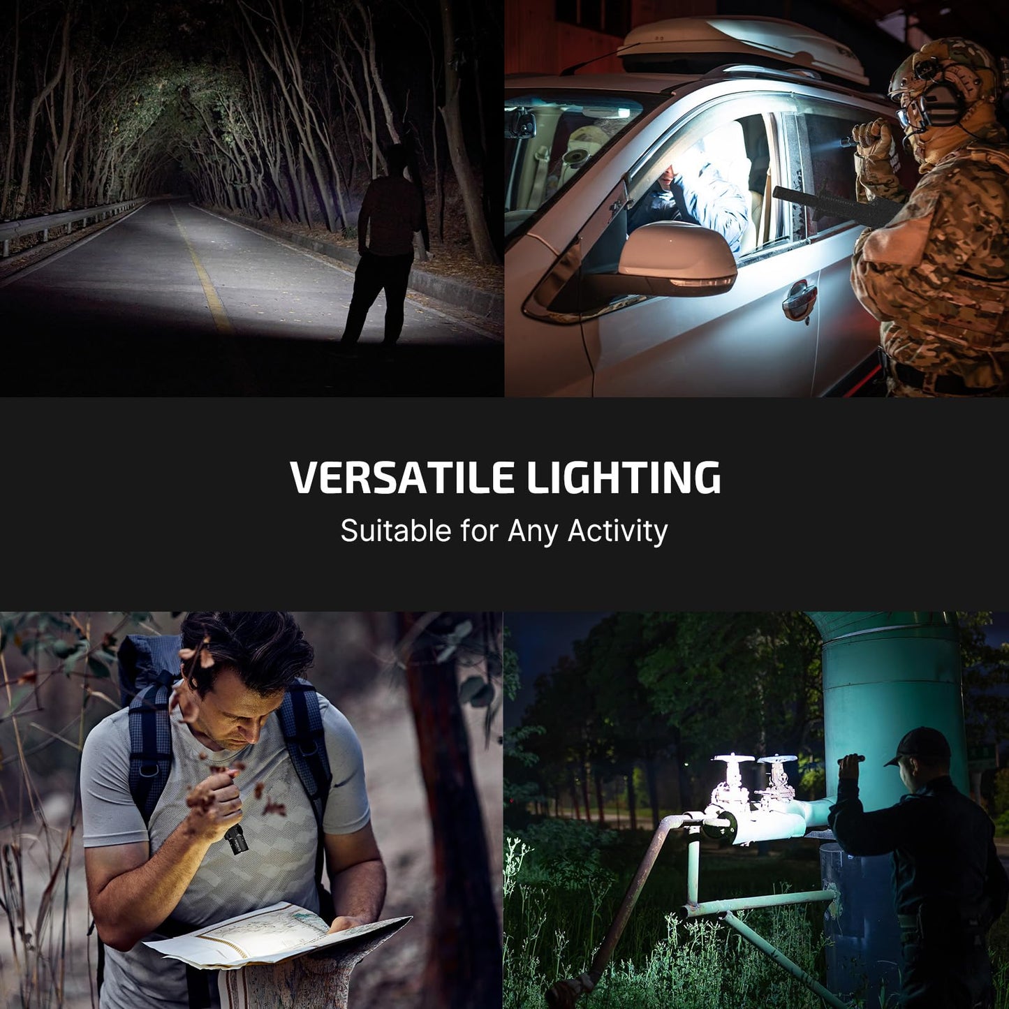 OLIGHT Warrior 3S 2300 Lumens Rechargeable Tactical Flashlight, Compact Dual-Switches LED Bright Light with Proximity Sensor, Powered by Customized Battery for Emergency and Searching (Black)