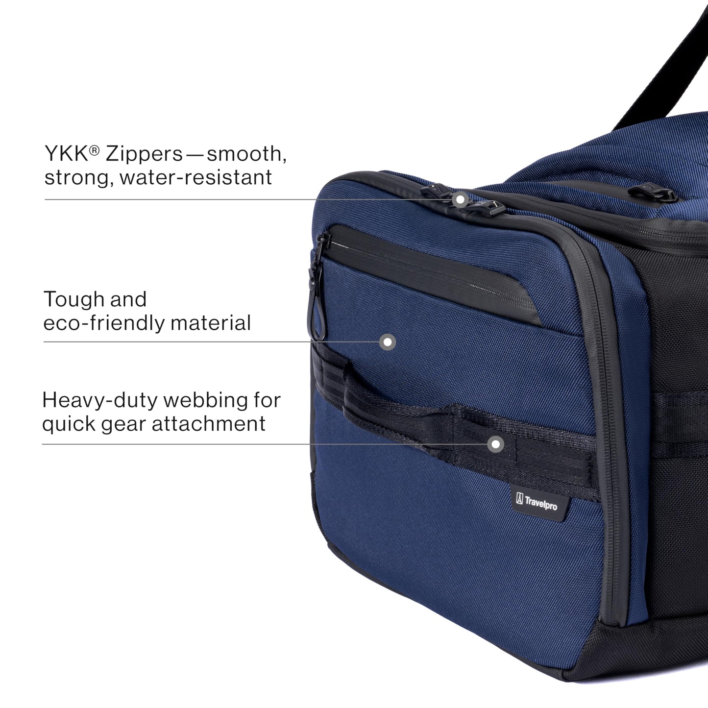 Travelpro Altitude Convertible Duffel/Backpack 56L, Water Resistant, Work, Business, Men and Women, Aviator Navy