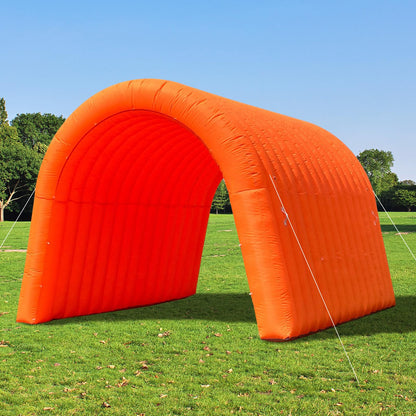 GR8FUN Inflatable Sports Tunnel Entrance 16x10x10FT Orange, Built-in Blower – Event Inflatable Tunnel Tent for Team Intros, Business Promotion, Trade Shows, Advertising & Exhibitions