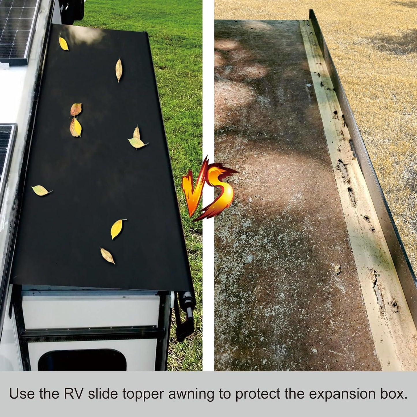 Dulepax RV Slide Out Awning Kit - Modular Camper Awning for RVs, 5th Wheels, Travel Trailers and Motorhomes, Black, 13'3'' (12'7'' Fabric)