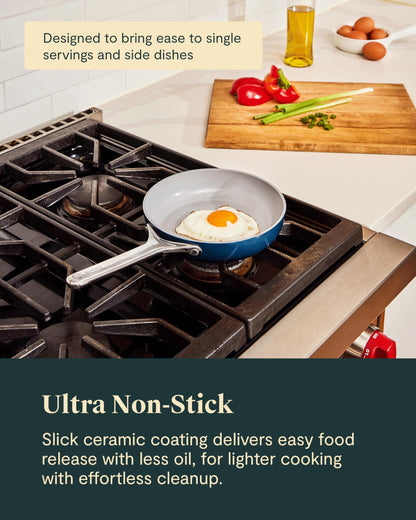 Caraway Nonstick Ceramic Mini Fry Pan (1.05 qt, 8") - Non Toxic, PTFE & PFOA Free - Oven Safe & Compatible with All Stovetops (Gas, Electric & Induction) - Sage