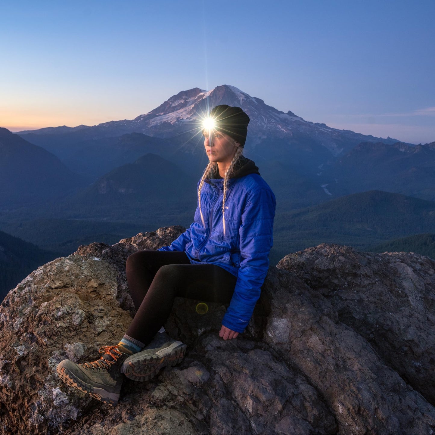POWERCAP LED Hat Light 150 Lumens Rechargeable Fleece Beanie with Bright Built-in Headlamp Waterproof LED Warm One Size Cap