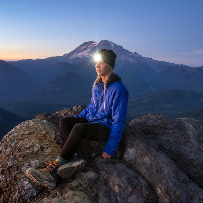 POWERCAP LED Hat Light 150 Lumens Rechargeable Fleece Beanie with Bright Built-in Headlamp Waterproof LED Warm One Size Cap