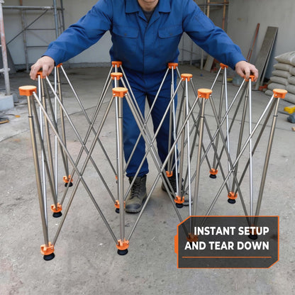 Joinerjetly 30" Tall Portable Folding Workbench 6x4 FT, Stable 12-Leg Collapsible Work Stand with Adjustable Leveling Feet, Lightweight 4500 lbs Capacity Sawhorse Table for Woodworking & Jobsite