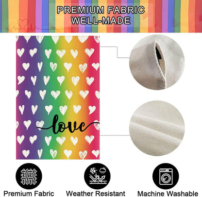 Baccessor LGBTQ Garden Flag - Double-Sided Rainbow Design for Pride Month | 12.5 x 18 Inch Outdoor Decoration