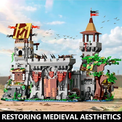 BNG Medieval Castle Building Set for Adult2 in 1 Knights Castle Building BlocksHouse Architecture Collection ToyHome Office Decor and Creative Gift for Teen 14+(2568PCS)