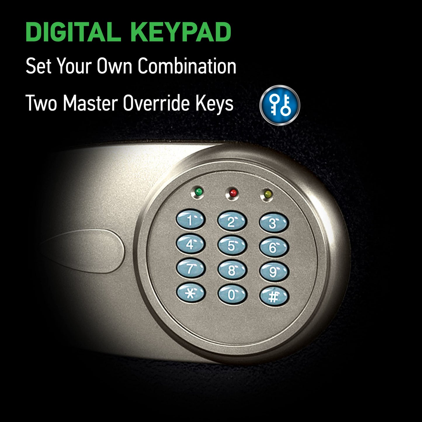 SentrySafe Safe with Digital Keypad Lock, Steel Safe with Interior Lining and Bolt Down Kit for Money, Jewelry, Electronics, 0.58 Cubic Feet, 8.7 x 13.8 x 9.7 Inches, X055