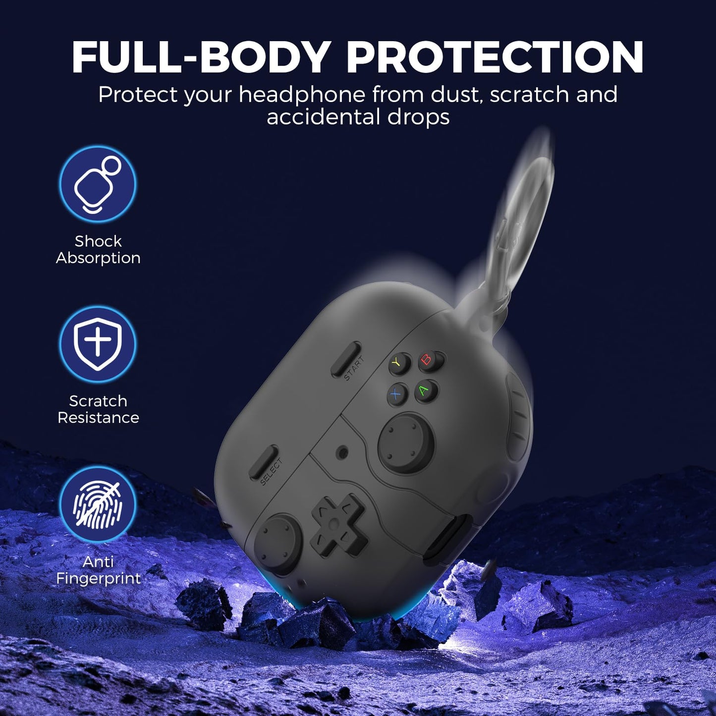 AhaStyle Silicone Case for Samsung Galaxy Buds 3 FE (2025) / Galaxy Buds3 / Galaxy Buds3 Pro (2024) with Cleaning Kit Retro Handheld Game Console Design Skin Cover for Samsung Galaxy Buds3 Series