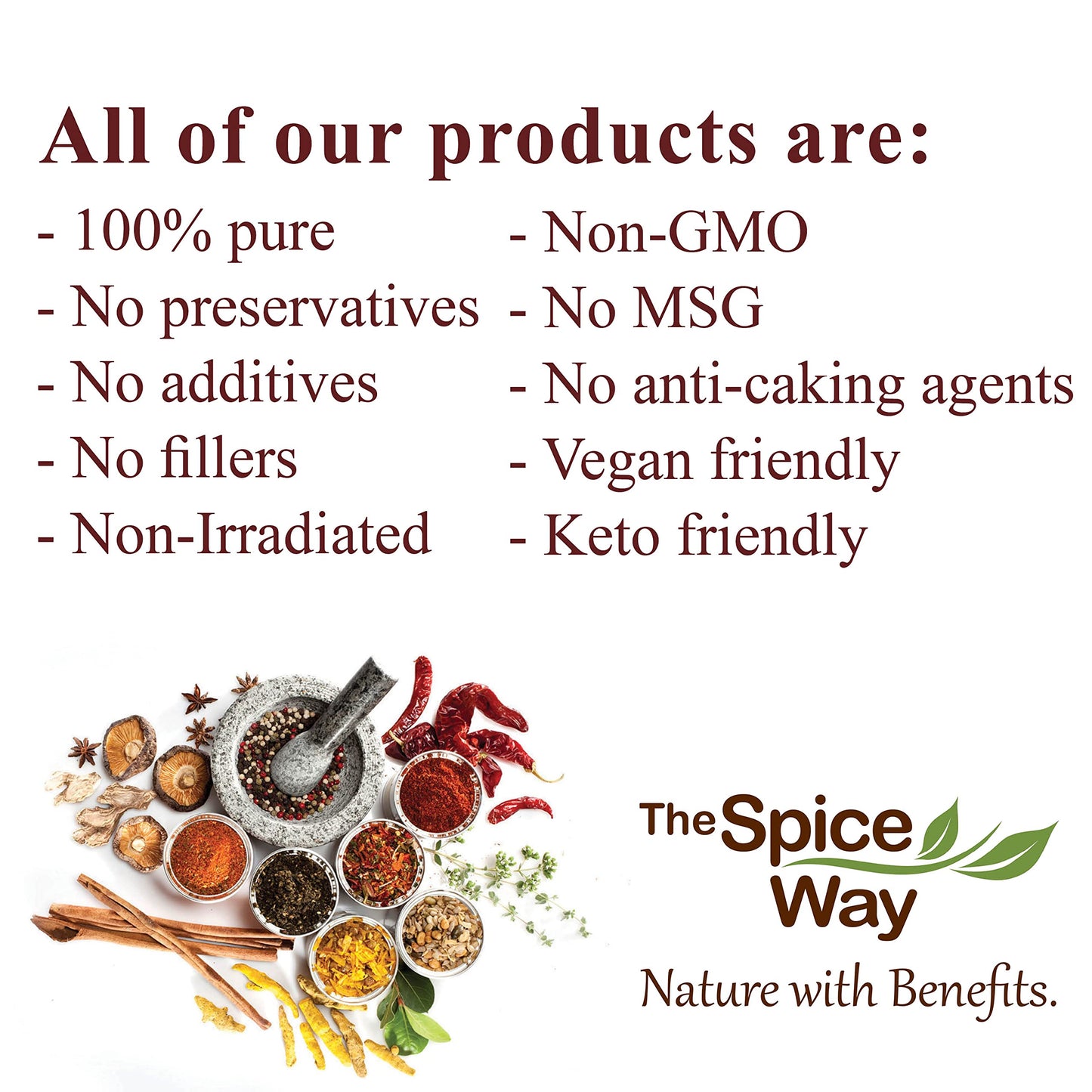 The Spice Way - Pure 100% Ground Sumac Spice, No Salt, no GMO, no Irradiation, Sumac Seasoning Powder 4 oz (resealable bag) (Sumak)(Sumakh spice)