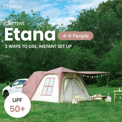 S'more Etana SUV Tent for Camping, Waterproof Car Tent, Easy Setup for Car Camping, Family Glamping, 13' W X 13' L X 5.9' H