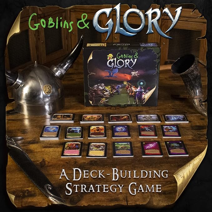 Goblins &amp Glory Strategy Board Game – Fantasy Deck Building Adventure with Heroes Monsters &amp Quests – Fun Card Game for Adults &amp Teens Ages 14+ 3–5 Players 30+ Minute Gameplay