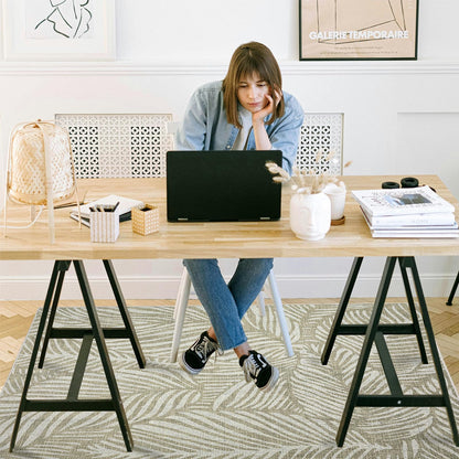 Office Chair Mat for Hardwood Floor, 60"x45" Easy Glide Computer Desk Mat Protector for Rolling Chair Under Desk Rug Nonslip Backing, Machine Wash, (Modern)