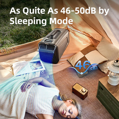 Outohome 5200 BTU Portable Tent Air Conditioner, Low Power 4-in-1 Portable AC Unit for Indoor & Outdoor Use, Fast Cooling Solution for Camping, RVs, Trucks, Vans, Cars, Small Warehouses and Pet Houses