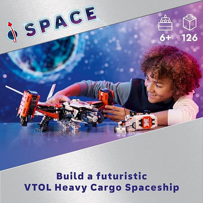 LEGO Technic VTOL Heavy Cargo Spaceship LT81 Space Gift Idea for Kids Space Theme Toy Vehicle Building Playset for Imaginative Play Spaceship Toy for 10 Year Olds 42181